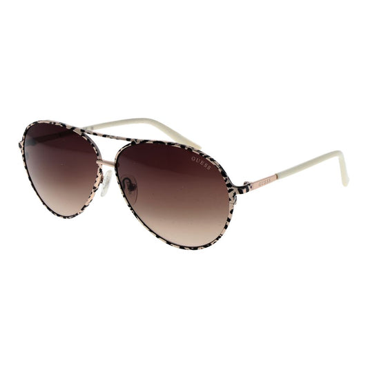 Guess Cream Metal Sunglasses