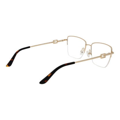 Guess Gold Metal Glasses (Frames) for women, half-rim style with metal frame. Comes with branded case. Lens width 53mm, bridge 16mm, temples 140mm.