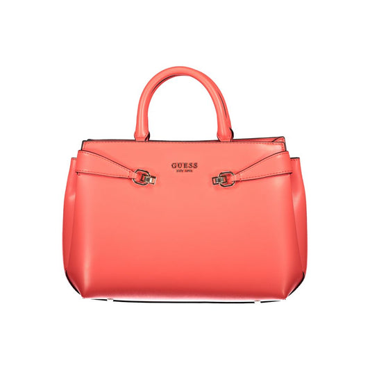 Guess Jeans Red Polyethylene Women Handbag with chic design and iconic logo, perfect for trendsetting style and organization.