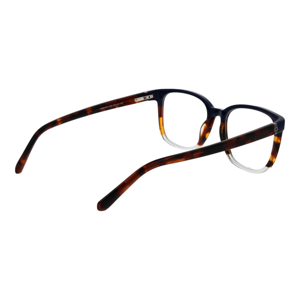 Guess Multicolor Acetate Glasses (Frames) in full-rim rectangle style for men, with demo lenses and spring hinge.