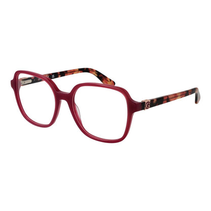 Guess Purple Acetate Glasses (Frames) for women, square full-rim design, demo lenses, size 53-17-140, spring hinge, includes branded case.