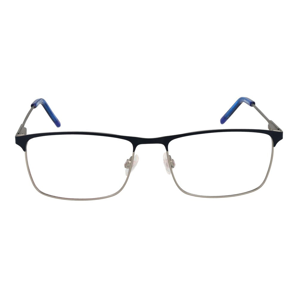 Hugo Boss Blue Stainless Steel Glasses (Frames), men's full-rim browline style with spring hinge and demo lenses.
