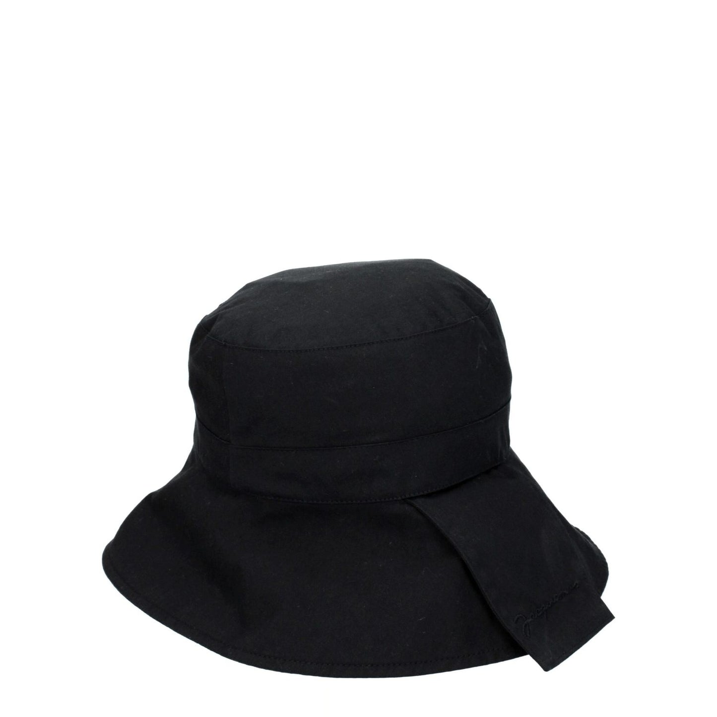 Jacquemus Black Cotton Bucket Hat with vintage effect, casual style and made of 75% cotton. MPN 235AC4485047380, code F76830.