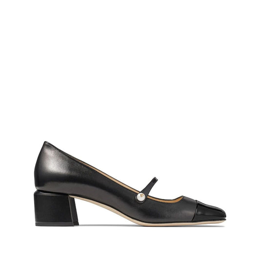 Jimmy Choo Elisa 45 Nappa and Patent Leather Pumps