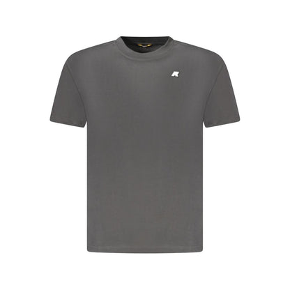 K-WAY Black Cotton T-Shirt, short sleeve, crew neck, with logo, perfect casual wear