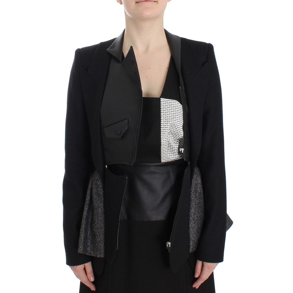 KAALE SUKTAE Black Short Blazer Coat Biker Jacket