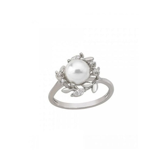 MAJORICA JEWELRY Mod. 16040.01.2.913.010.1 elegant ring with pearl and crystal accents
