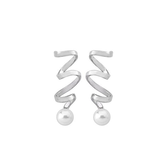 MAJORICA JEWELRY Mod. 16149.01.2.000.010.1 elegant spiral pearl earrings