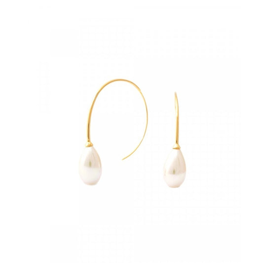 MAJORICA JEWELRY Mod. 16578.01.1.000.010.1 elegant pearl drop earrings on white background