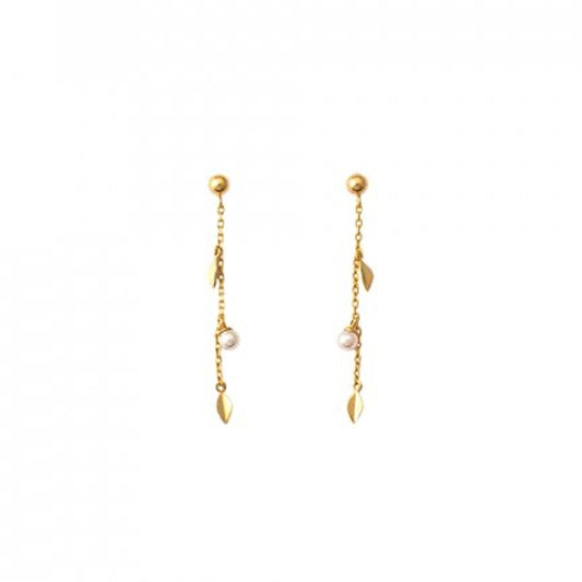 Gold dangle earrings with pearls from MAJORICA JEWELRY Mod. 16583.01.1.000.010.1