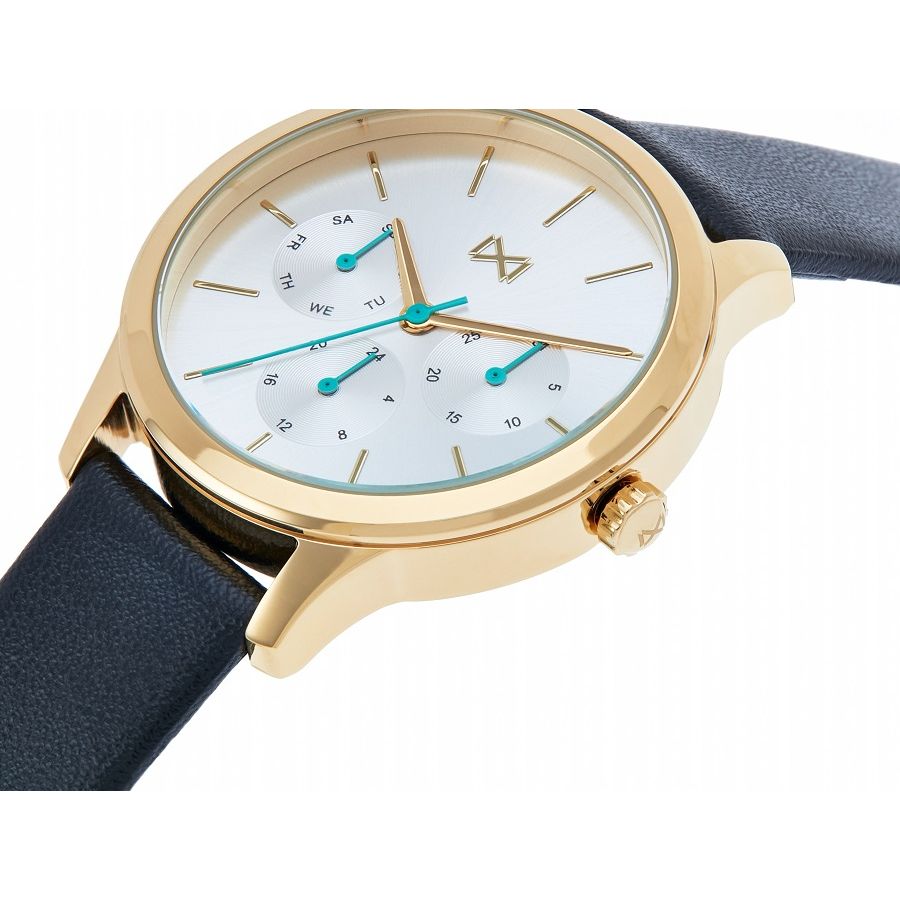 Luxury MARK MADDOX - NEW COLLECTION Mod. MC7103-07 Lady's multifunction quartz watch with mineral dial, 35mm case, and gold finish.