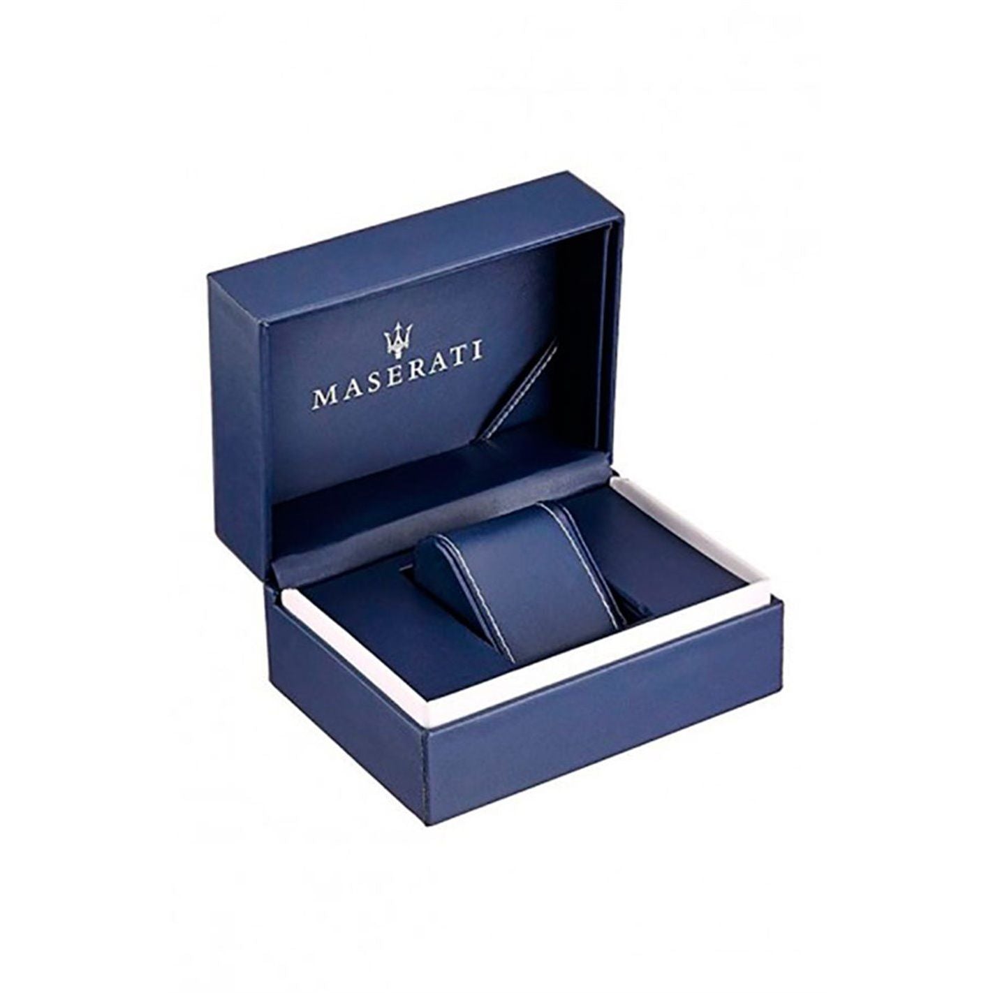 MASERATI MOD. R8873640012 packaging box, official branding, designed for gents' quartz wristwatch, 10 ATM, stainless steel silver case.