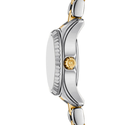 Side view of MICHAEL KORS Mod. MIRCO LEXINGTON watch showcasing silver and gold detailing.