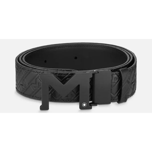 MONTBLANC LEATHER Mod. M BUCKLE EMBOSSED REVERSIBLE LEATHER BELTLEATHER GOODS,Men,Other Accessories - Accessories