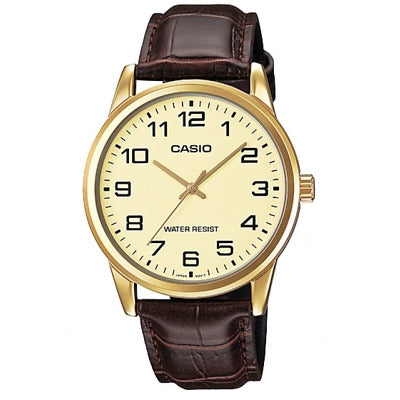 CASIO COLLECTION Mod. ONLY TIME GOLD. LEATHER - CHAMPAGNE-0