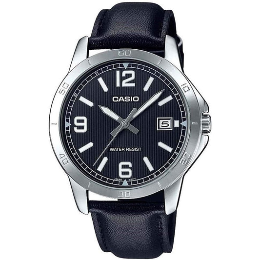 CASIO COLLECTION Mod. CASUAL DATE. LEATHER - BLACK