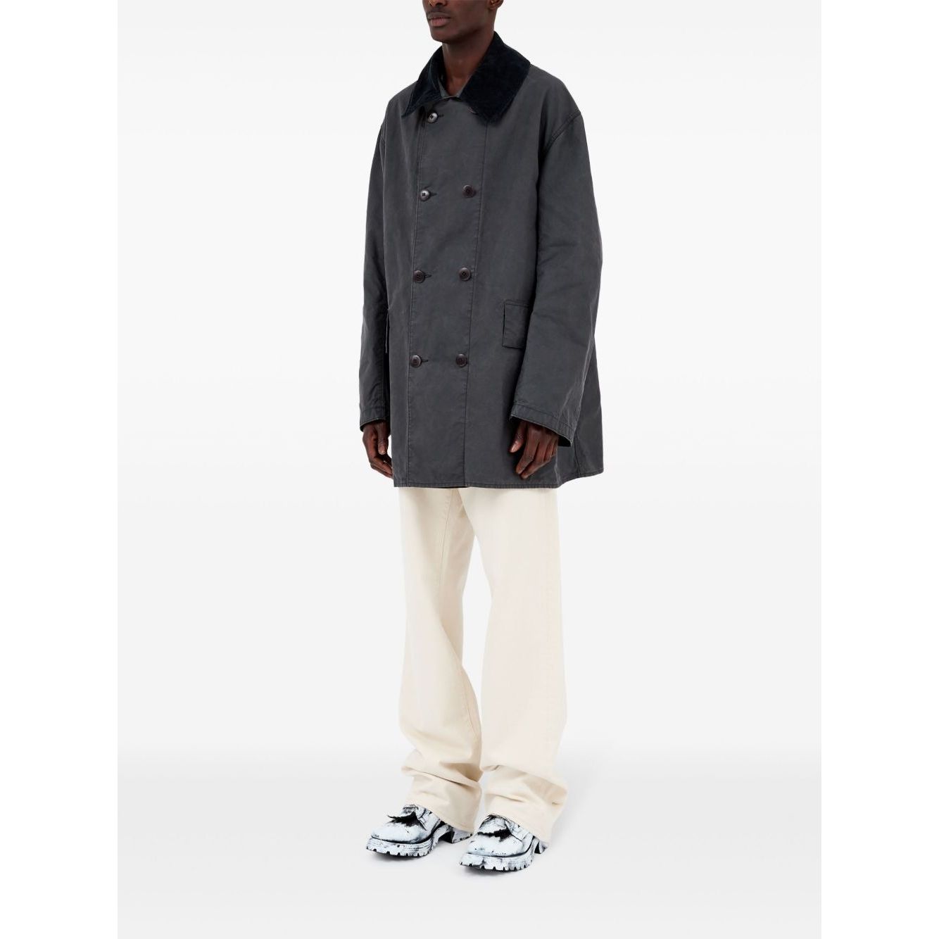 Maison Margiela Double Breasted Cotton Jacket