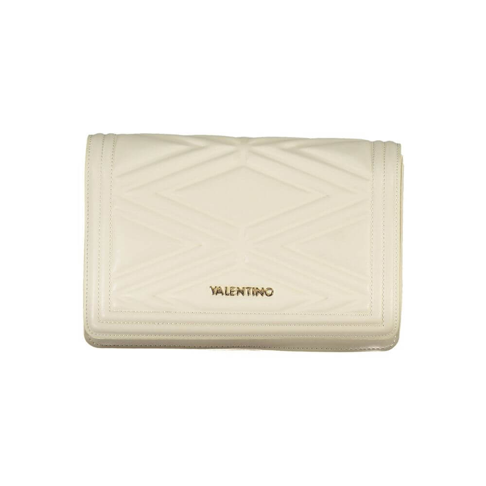 Mario Valentino Beige Polyethylene Handbag with adjustable shoulder strap and logo detail