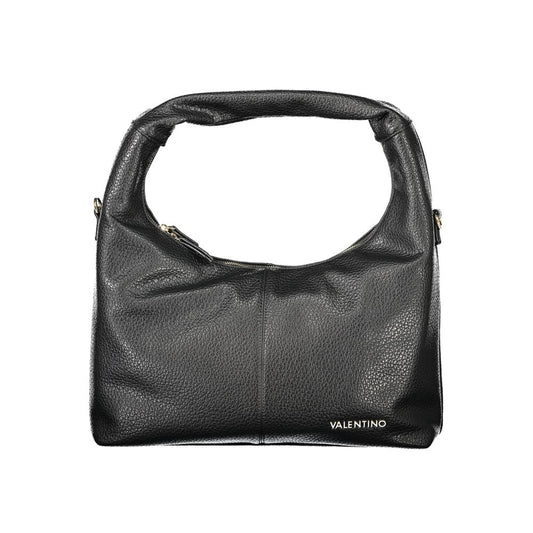 Mario Valentino Black Polyethylene Women Handbag with single handle and adjustable strap