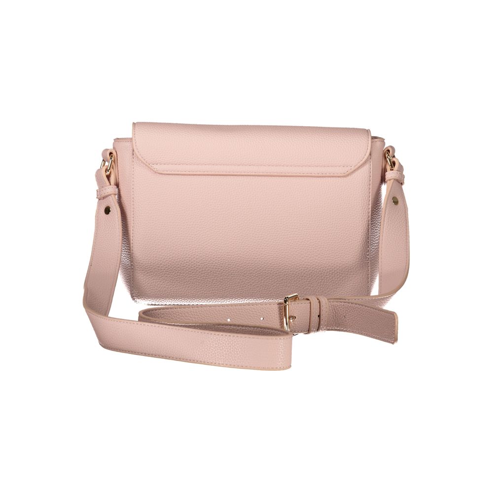 Mario Valentino Pink Polyethylene Women Handbag with adjustable strap and secure closure showcasing elegance and style.