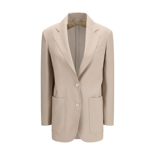 Max Mara Beige Fleece Wool Blazer 1728,72470364320,Beige,Blazers - Suits & Blazers - Clothing,Clothing,IT38 | S,Max Mara,New with tags,Suits & Blazers - Clothing,Women