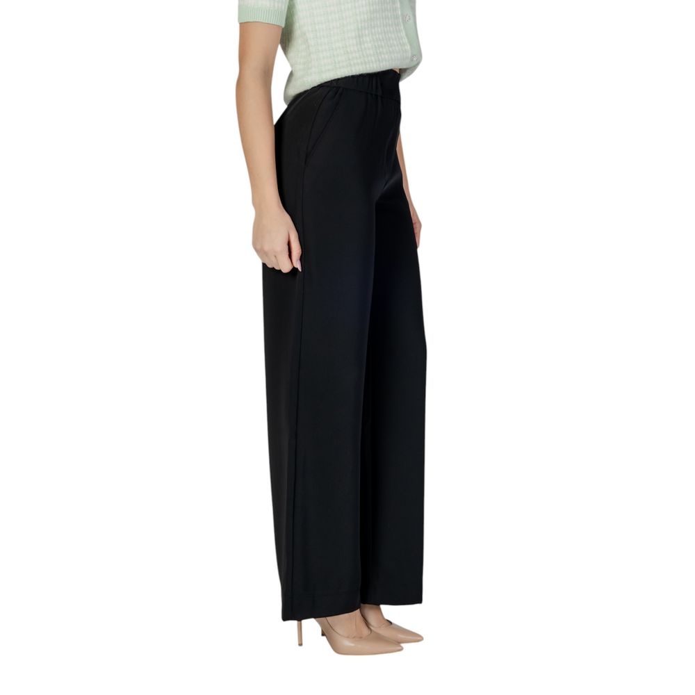Morgan De Toi Black Polyester Casual Pants
