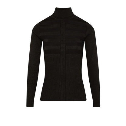 Morgan De Toi Black Viscose Turtleneck