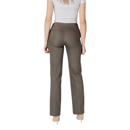 Morgan De Toi Green Cotton Casual Pants
