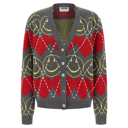 Moschino Multicolor Wool Cardigan