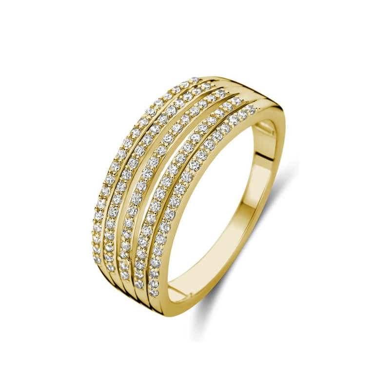 NEW BLING Mod. 9NB-1431-54 gold diamond band ring elegant jewelry design