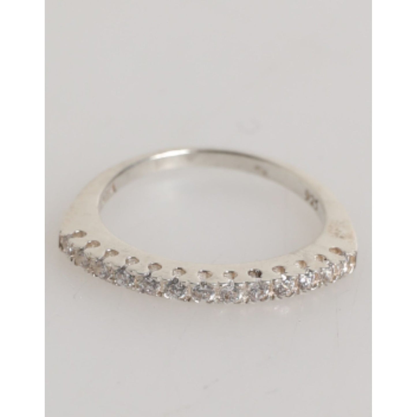 Nialaya Sterling Silver 925 Band Pave CZ Crystal Eternity Ring