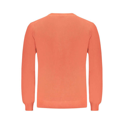 North Sails Pink Cotton Sweater, long-sleeved, crew neck with logo design, perfect for casual wear undefined