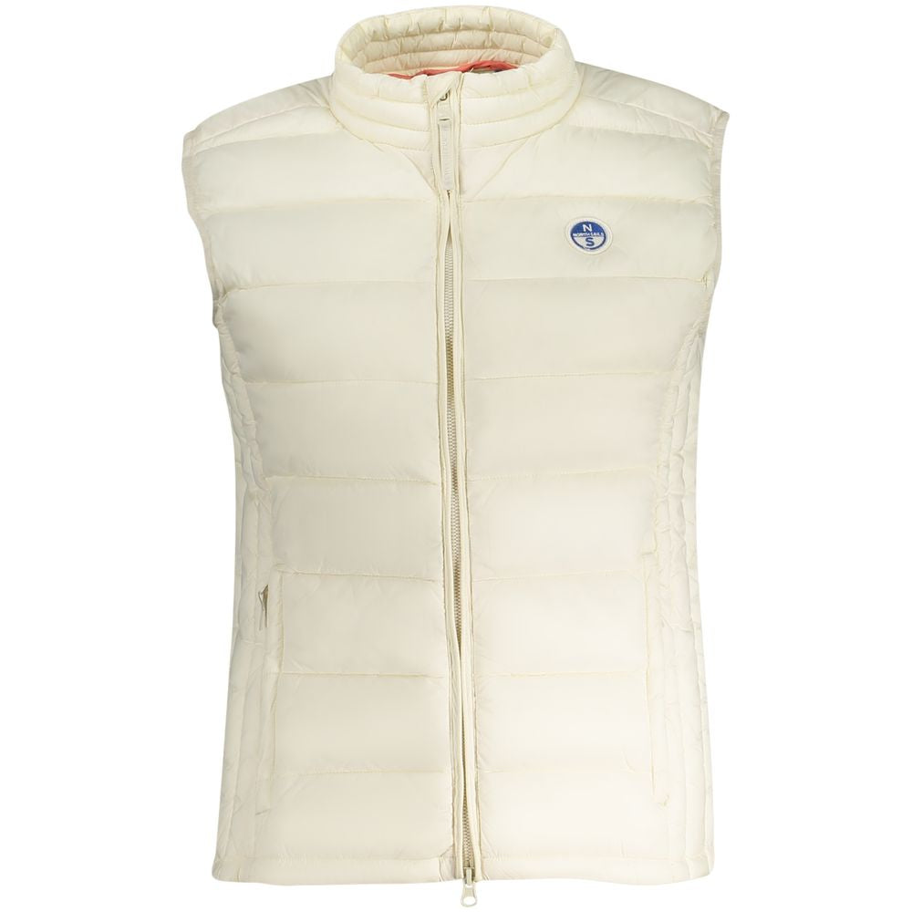 North Sails White Polyamide Women Jacket with logo and zip closure