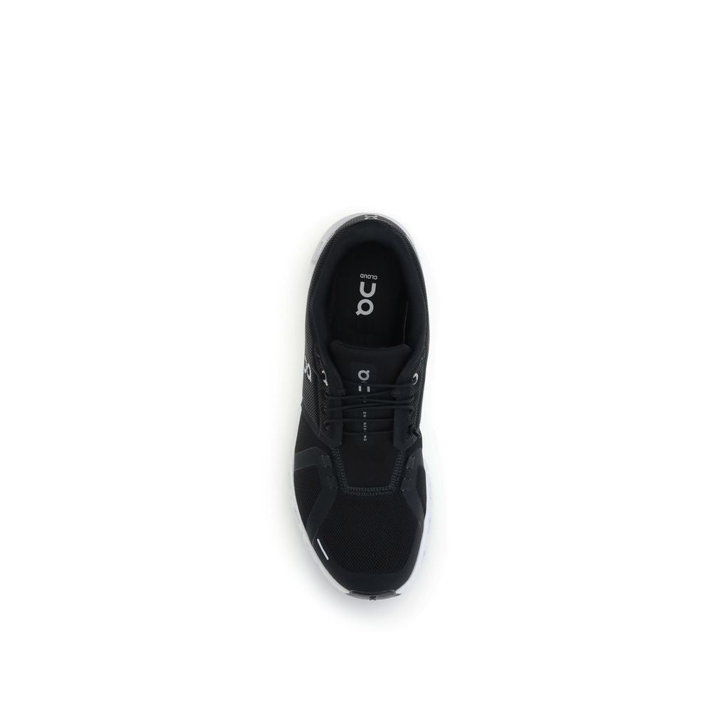 Top view of ON Black Recycled Polyester Athletic Sneakers with Speedboard® for enhanced performance and comfort.