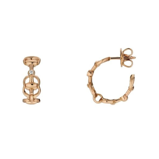 ORECCHINI GUCCI MOD. YBD837586001 luxury earrings in gold with intricate design and diamond detail, perfect for elegant styling.