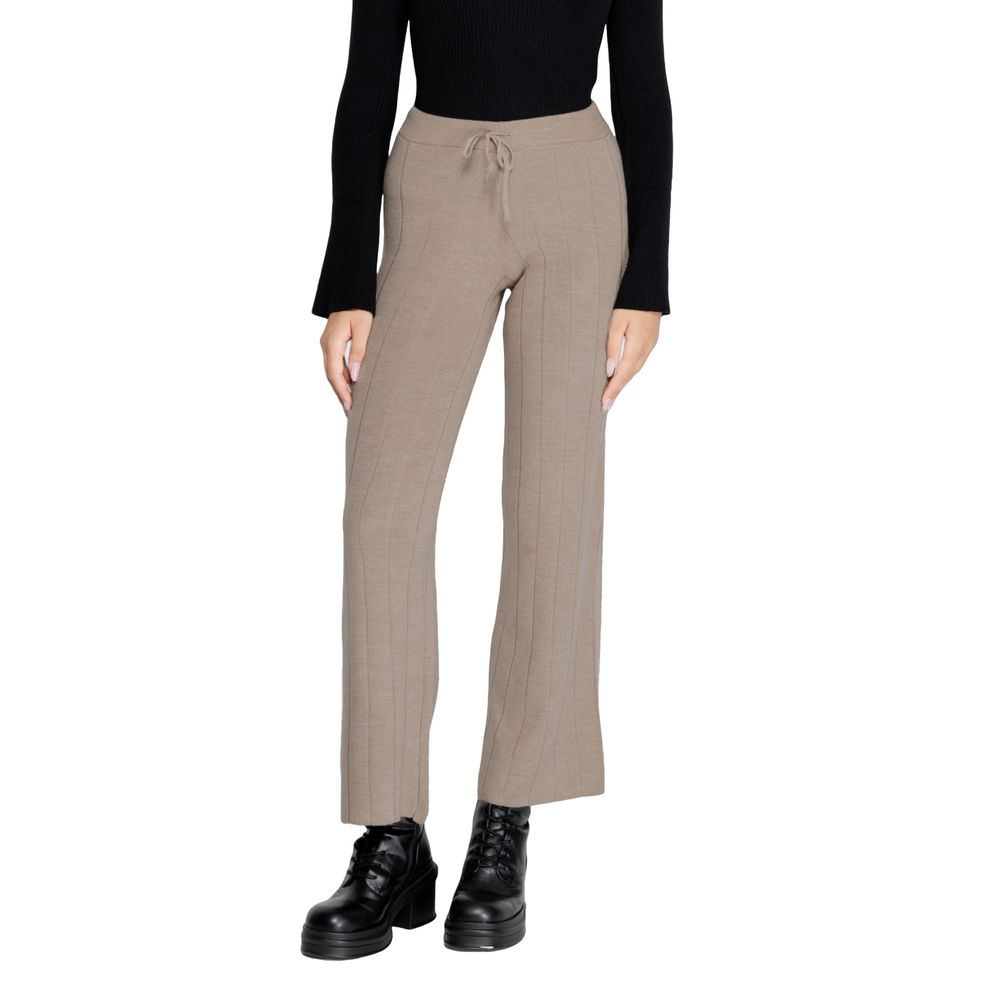 Only Beige Marabou Casual Pants