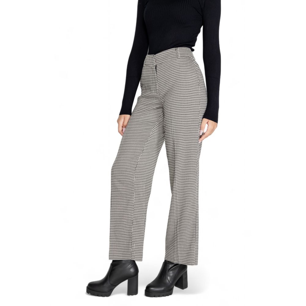 Only Black Polyester Flared Pants