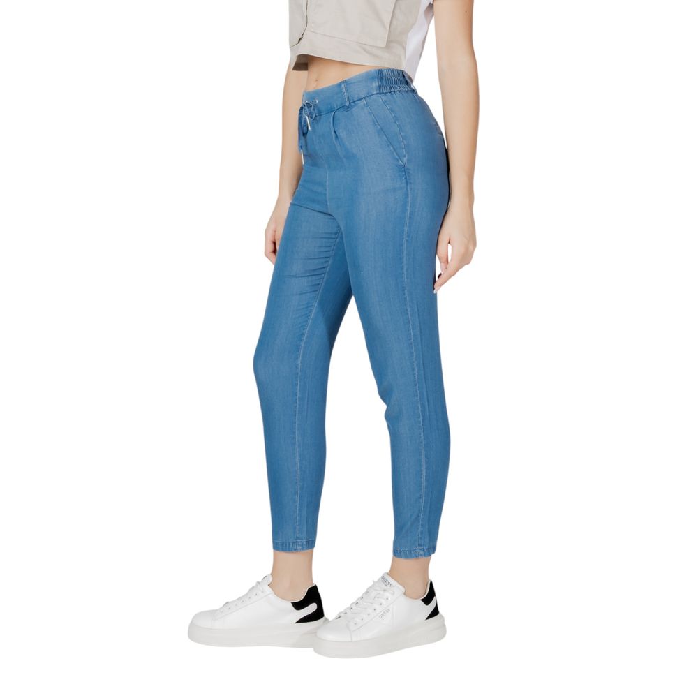 Only Blue Lyocell Casual Pants