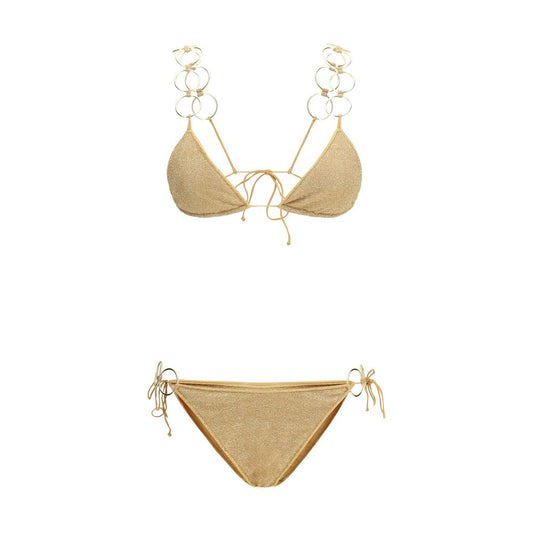 Oséree Gold Polyamide Bikini1728,72470364320,Bikinis - Swimwear - Clothing,Clothing,Gold,M,New with tags,Oséree,S,Swimwear - Clothing,Women