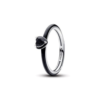 PANDORA JEWELRY Mod. 193088C01-54 elegant ring with black gemstone accent, perfect for adding a touch of sophistication to any outfit.