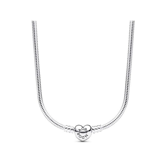 PANDORA JEWELRY Mod. 393091C00-45 silver necklace for ladies, featuring elegant design with official packaging.