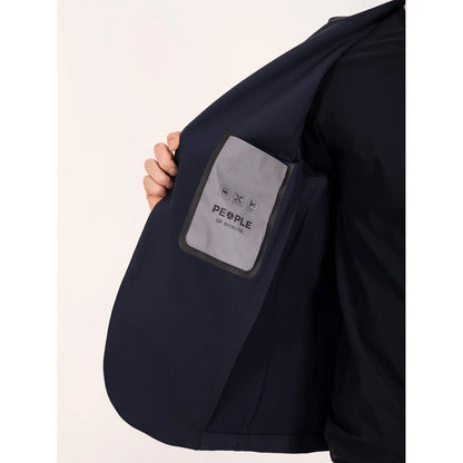 People Of Shibuya Blue Polyester Men's Lightweight Jacket