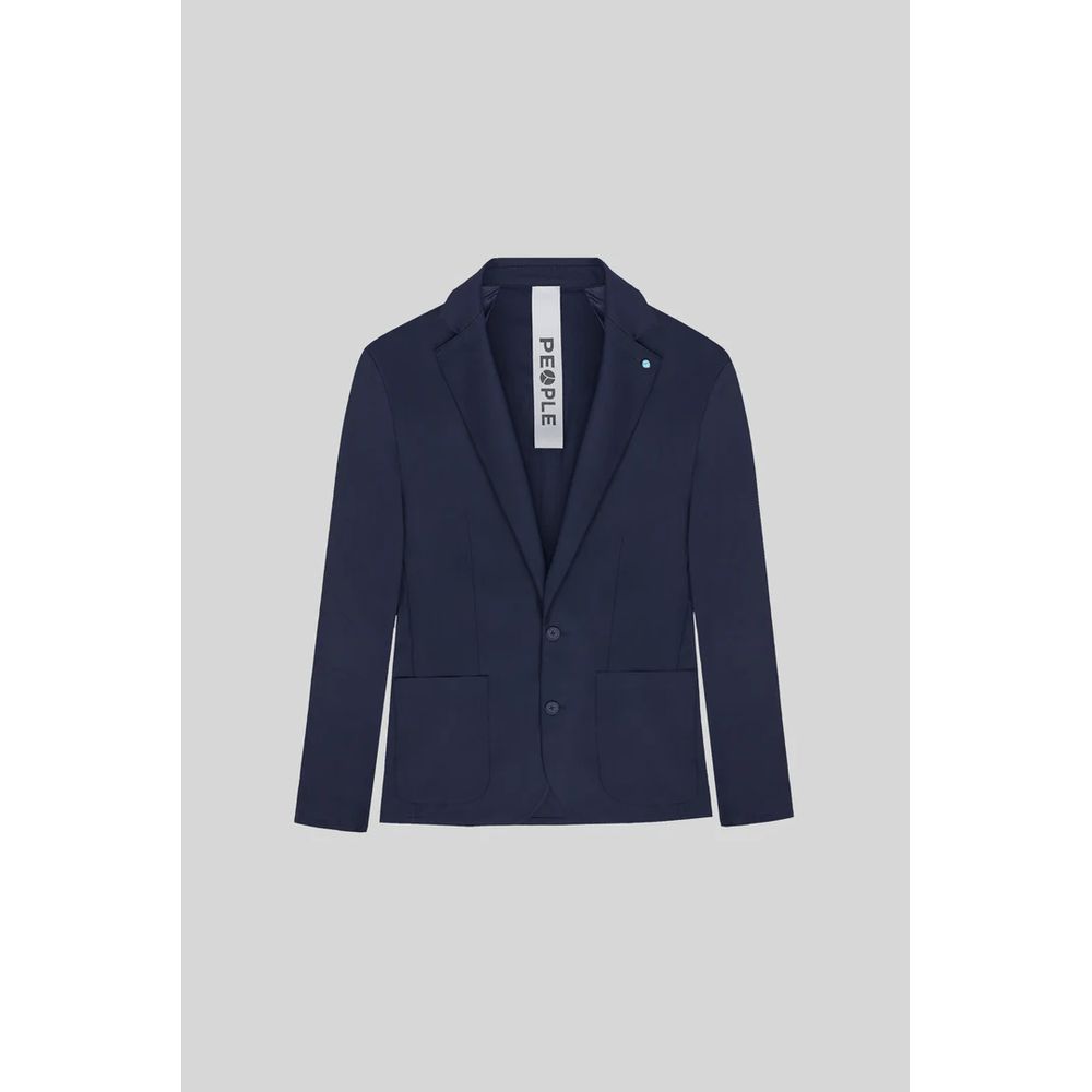 People Of Shibuya Blue Polyester Men's Lightweight Jacket