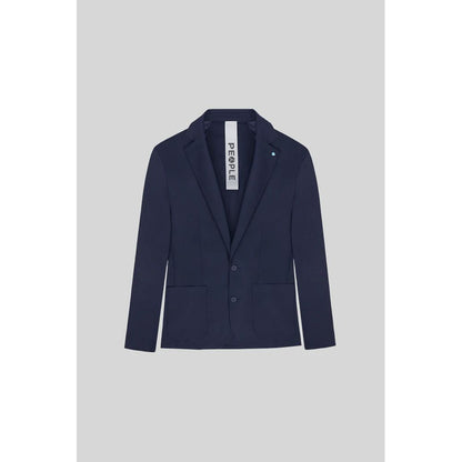 People Of Shibuya Blue Polyester Men's Lightweight Jacket