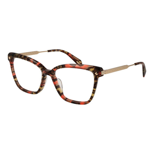 Police Multicolor Metal Glasses (Frames) butterfly style full-rim women's eyewear with multicolor metal frame and demo lenses, size 53-16-135.