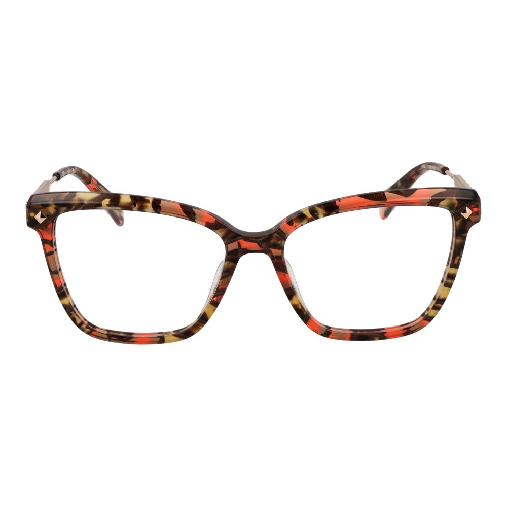 Police Multicolor Metal Glasses (Frames) for women, butterfly style, full-rim, metal frame, multicolor, size 53-16-135, includes case.