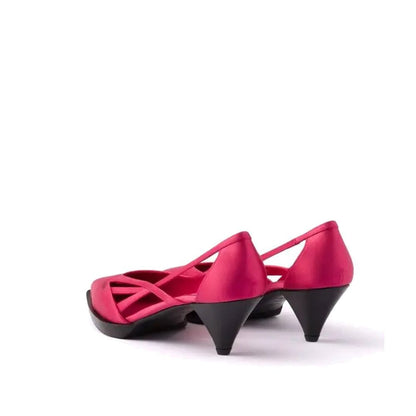 Prada Multicolor Silk Mid Heel Pumps 1728,75611013280,EU39/US9,Mid Heel - Pumps - Shoes,Multicolor,New with tags,Prada,Pumps - Shoes,Shoes,Women
