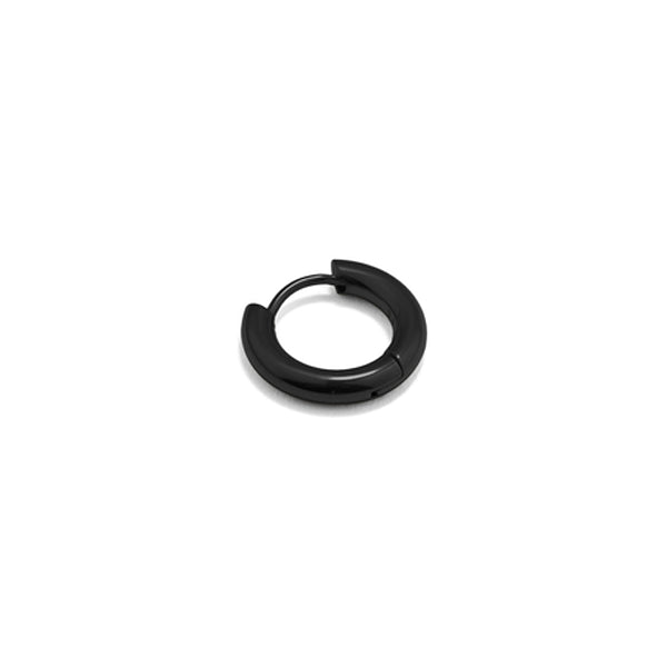 RADIANT JEWELS JEWELRY Mod. RH000036 black hoop earring showcasing sleek design and modern elegance