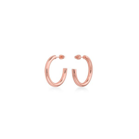 Rose gold hoop earrings by ROSEFIELD JEWELS JEWELRY Mod. JCHSR-J085 showcasing elegant and minimalist design.