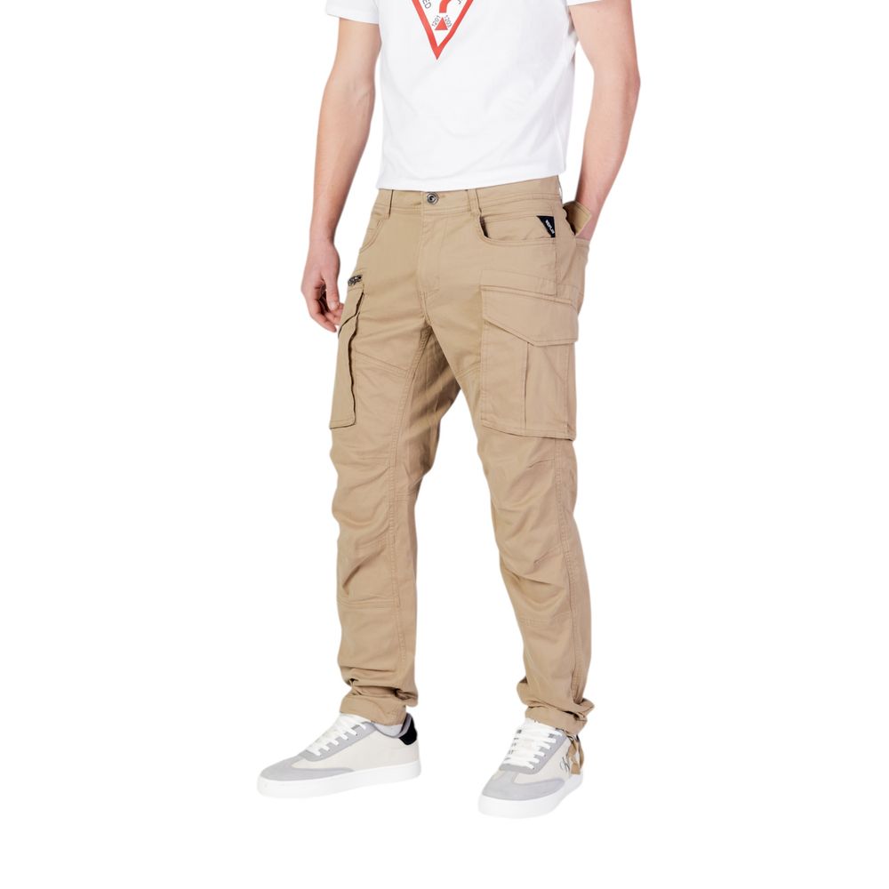 Replay Beige Cotton Relaxed Fit Jeans
